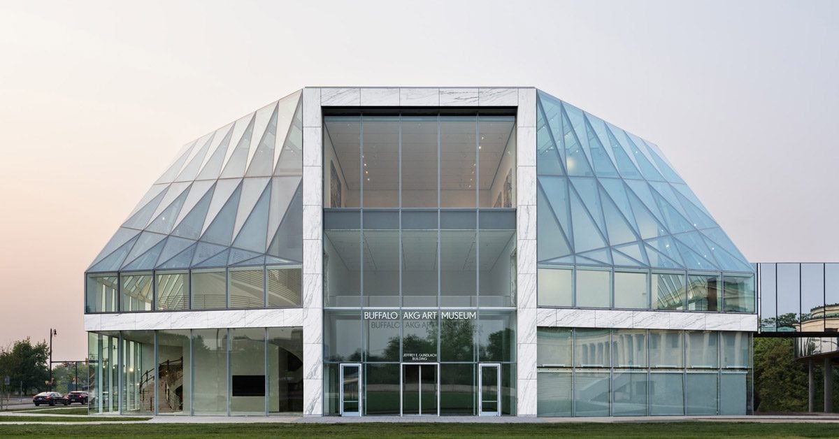 OMA окутывает пристройку художественного музея Буффало прозрачной «вуалью»