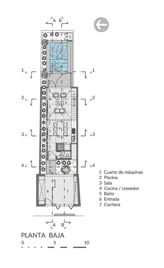 Как спроектировать дом на узком участке?  Примеры в Мериде, Мексика — изображение 8 из 27