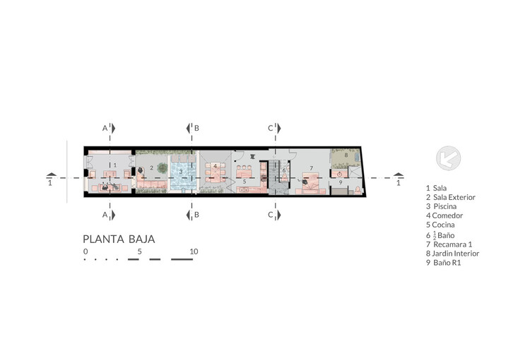 Как спроектировать дом на узком участке?  Примеры в Мериде, Мексика — изображение 10 из 27