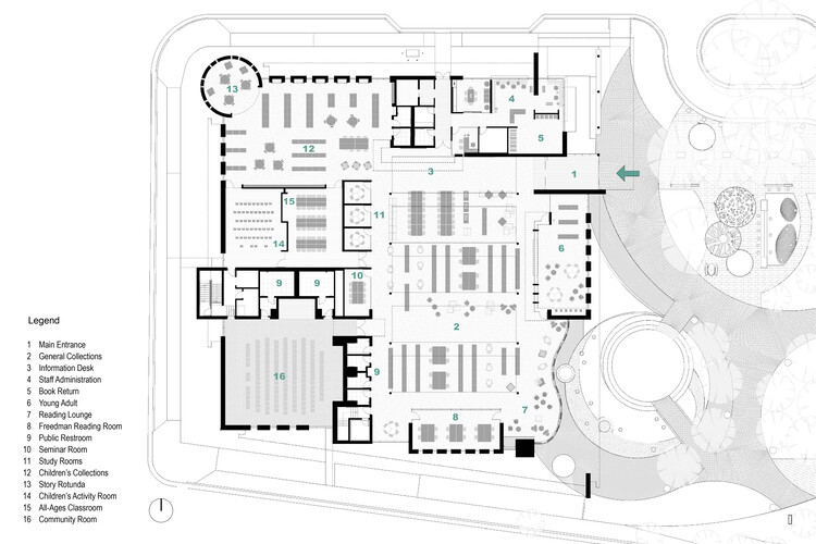   Международная районная библиотека CABQ / Архитектура RMKM — изображение 30 из 36