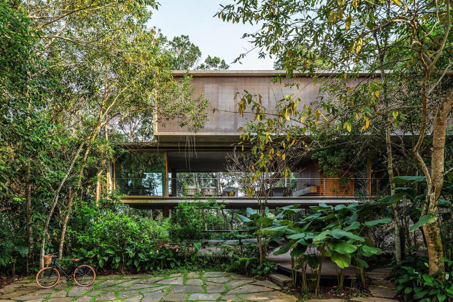 Бетонные джунгли: дома, которые исследуют контраст между бетоном и растительностью