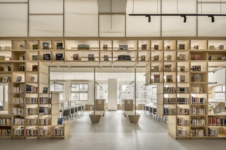 Новая городская библиотека Тайбэя, Тайшаньский филиал / ACH Architects - Интерьерная фотография, Кухня, Стеллажи