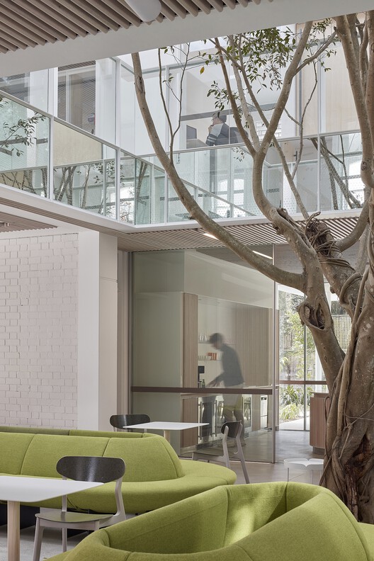 Офисы Campbel House / Tonkin Zulaikha Greer Architects — фотография интерьера, окна, освещение