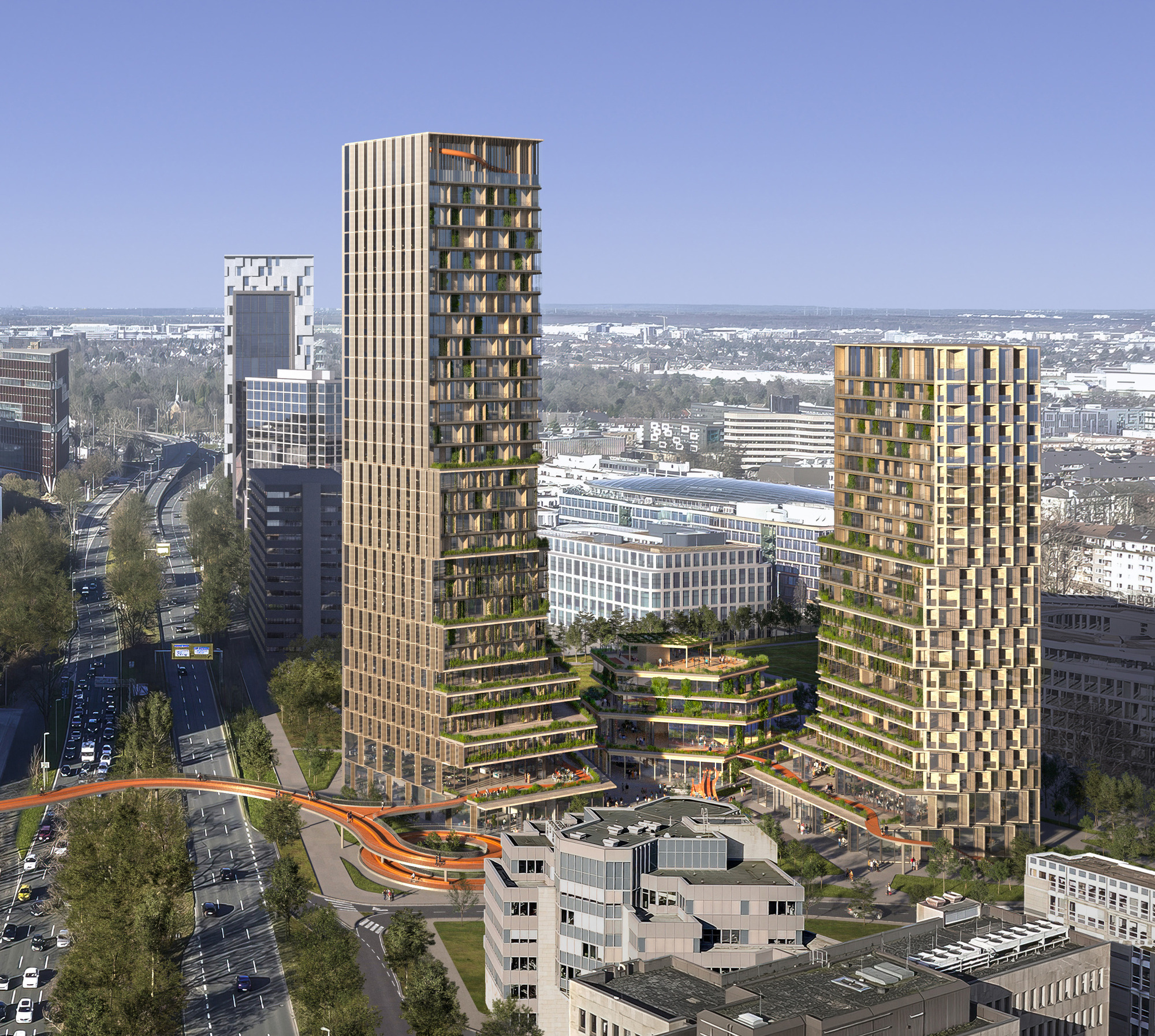 UNStudio выиграла конкурс на динамичное и устойчивое многофункциональное строительство в Дюссельдорфе