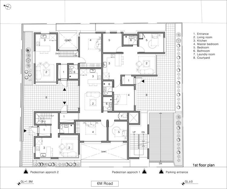 Многоквартирное жилье GREE / Архитектура Suum21 — изображение 16 из 25