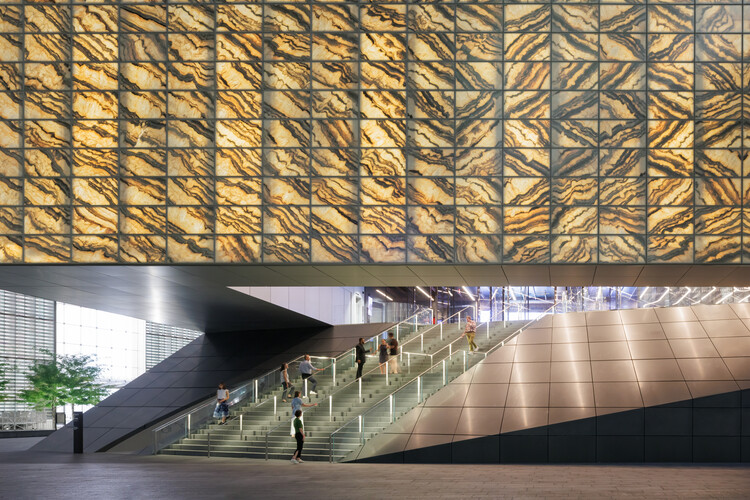 Центр исполнительских искусств Перельмана, облицованный полупрозрачными мраморными плитами, открывается в районе Ground Zero в Нью-Йорке — изображение 5 из 20
