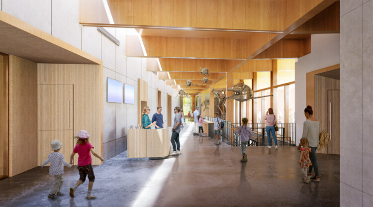 Компании Ennead Architects и KSS Architects представили планы строительства Музея парка окаменелостей Джина и Рика Эдельмана в Университете Роуэн в Нью-Джерси — изображение 3 из 5