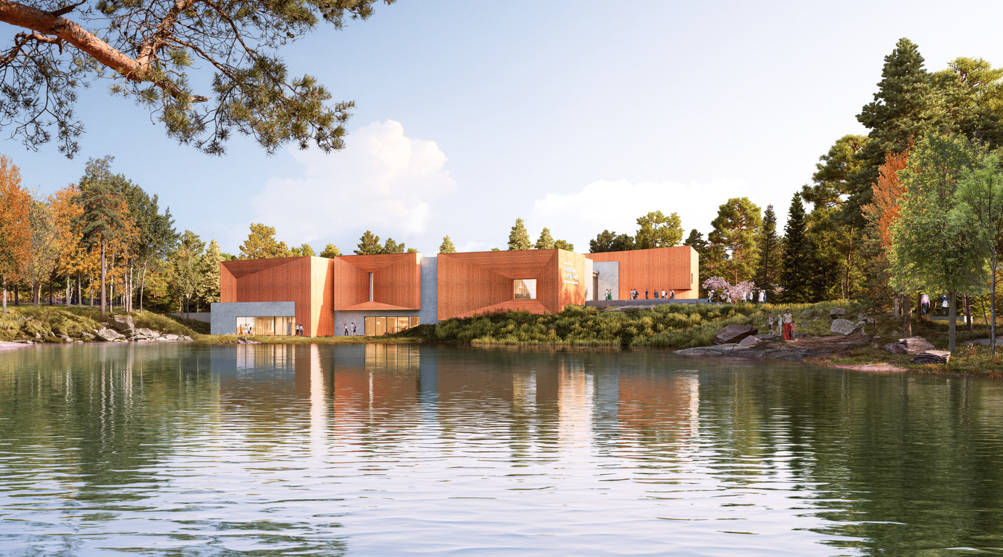 Компании Ennead Architects и KSS Architects представили планы строительства Музея парка окаменелостей Джина и Рика Эдельмана в Университете Роуэн в Нью-Джерси