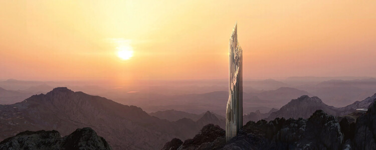 Архитекторы Захи Хадид представили проект кристаллоподобного небоскреба для региона Троена, где находится NEOM — изображение 4 из 7