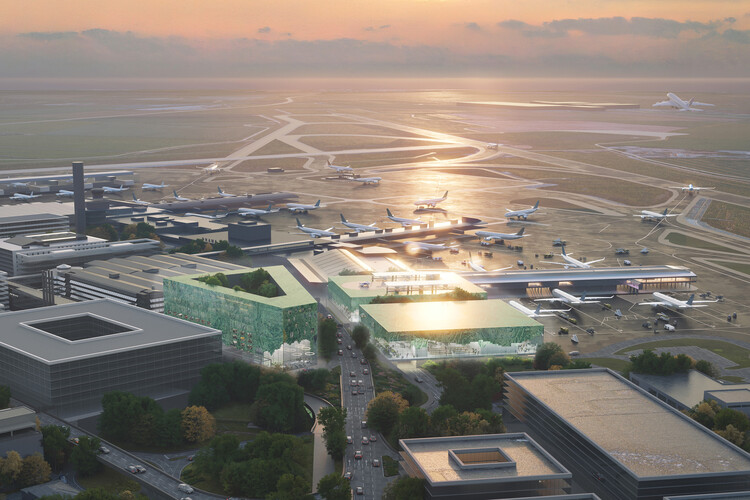 Проектное расширение MVRDV и NACO для аэропорта имени Вацлава Гавела в Праге — изображение 2 из 6