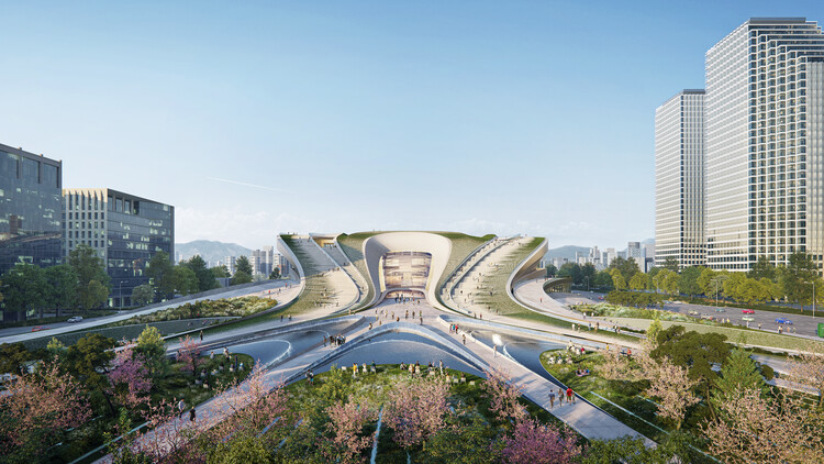 Архитекторы Захи Хадид вошли в шорт-лист конкурса культурных центров в Седжоне, Сеул — изображение 1 из 8