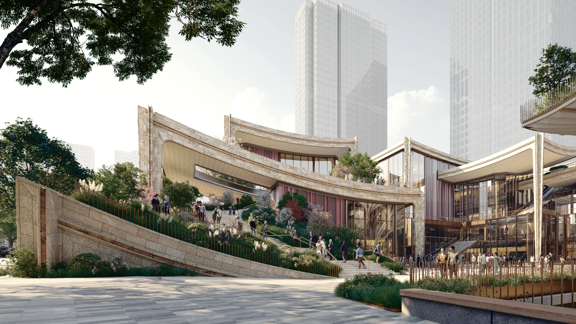 Heatherwick Studio представляет дизайн нового торгового района в древнем городе Сиань, Китай