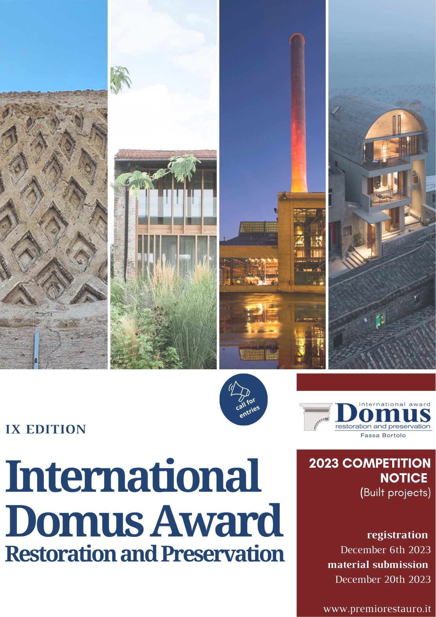 Прием заявок: Международная премия Domus Restoration and Preservation – IX издание