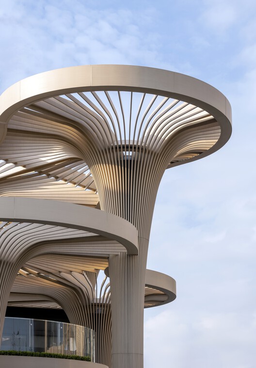 Рынок солнечных деревьев / Koichi Takada Architects - Экстерьерная фотография, арка, колонна