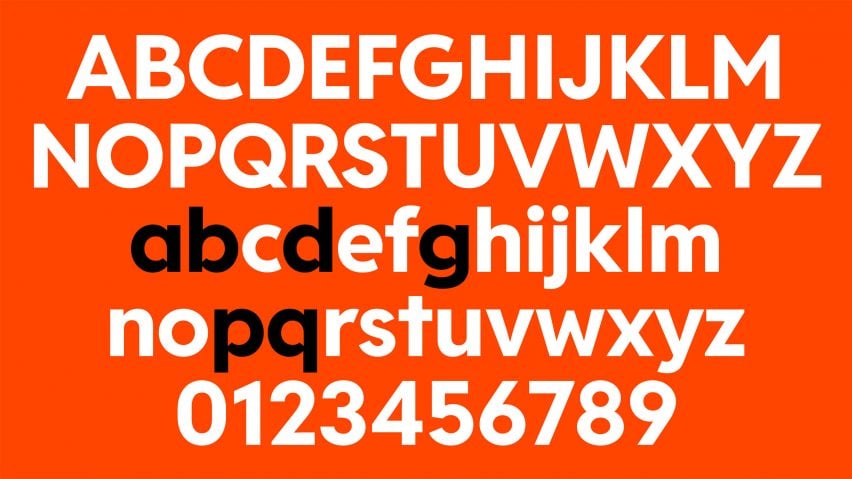 бело-черный шрифт на оранжевом фоне