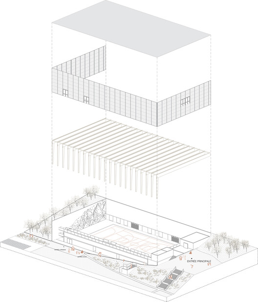 Спортивный зал Пьетроселла / Versini Architectes Associés + Nome Studio — изображение 23 из 31