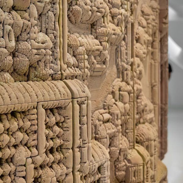 Песчаная стена, напечатанная на 3D-принтере, созданная Барри Уорком в Музее будущего