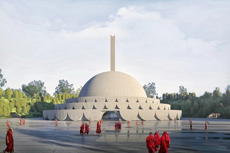 Стефано Боэри Архитетти спроектировал буддийский центр медитации в Непале — Изображение 5 из 5
