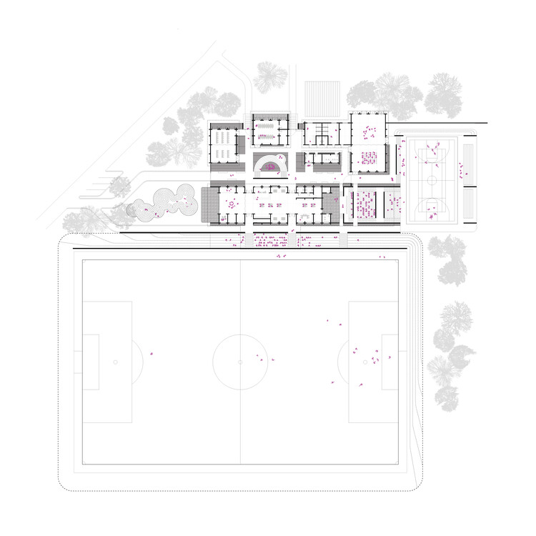 Учебно-спортивный центр Масоро / Коллаборация общей архитектуры — изображение 9 из 9