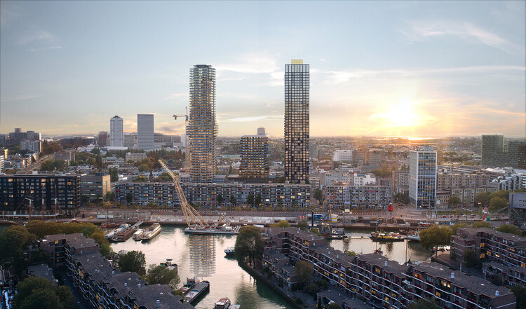 Строительство башни Баан компании Powerhouse Company в Роттердаме — изображение 1 из 20