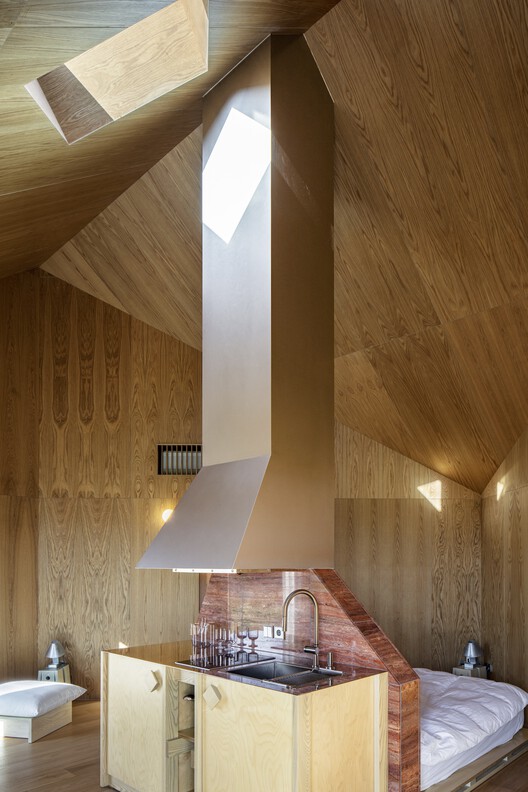Hoji Gangneung Houses / aoa Architects - Фотография интерьера, столешница, балка