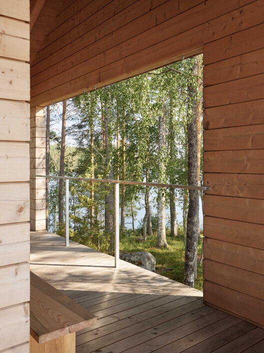 Summerhouse V / Playa Architects — Фотография интерьера, лес, балка