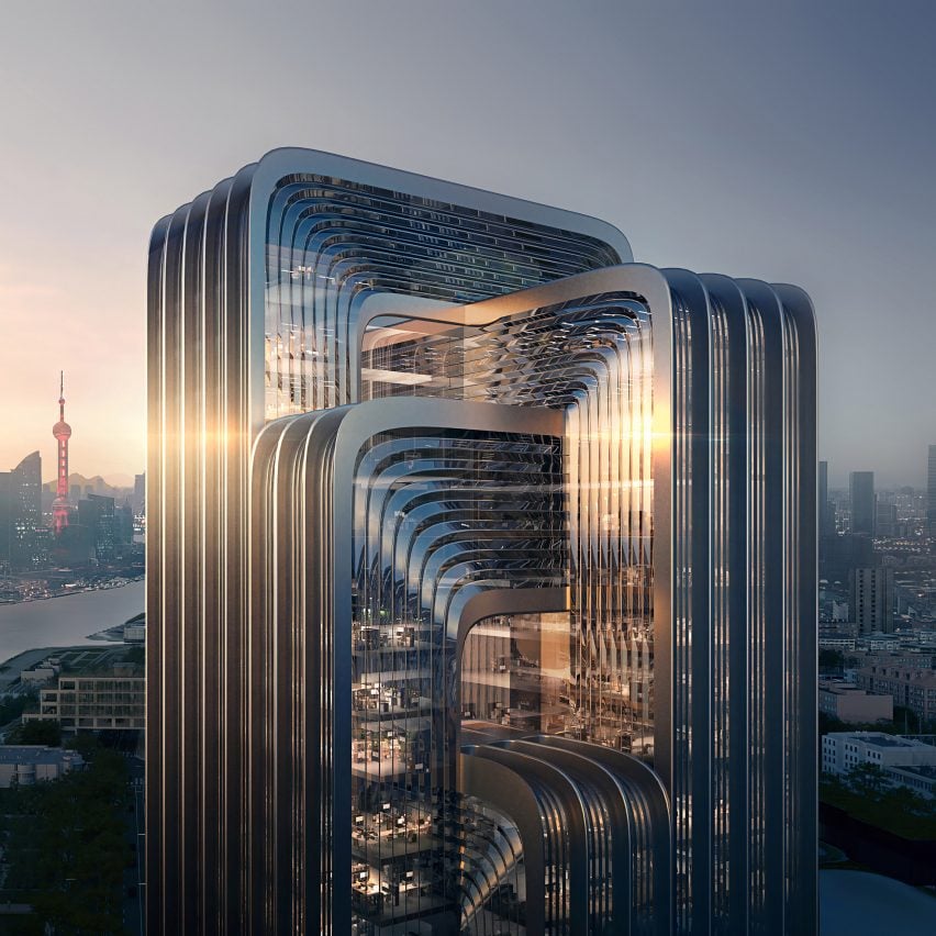 Визуализация предложения Zaha Hadid Architects для кампуса CECEP в Шанхае