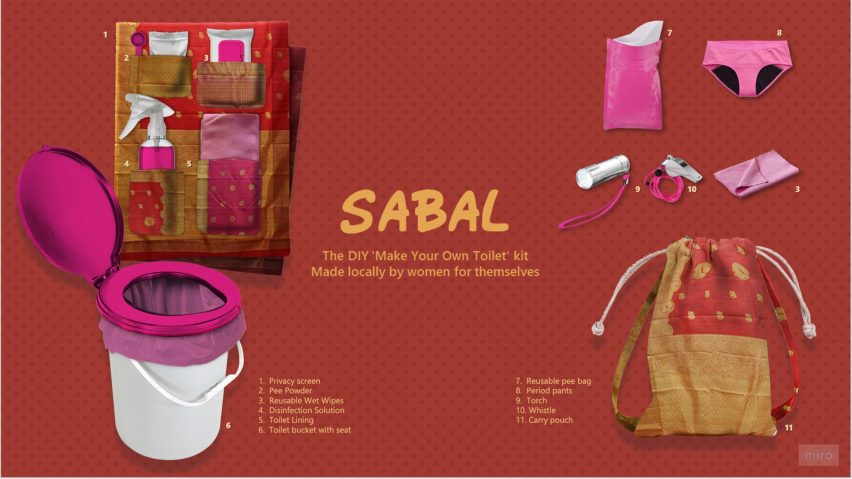 Графика, показывающая ингредиенты туалетного набора Sabal, сделанного своими руками, из первой группы Design for Good