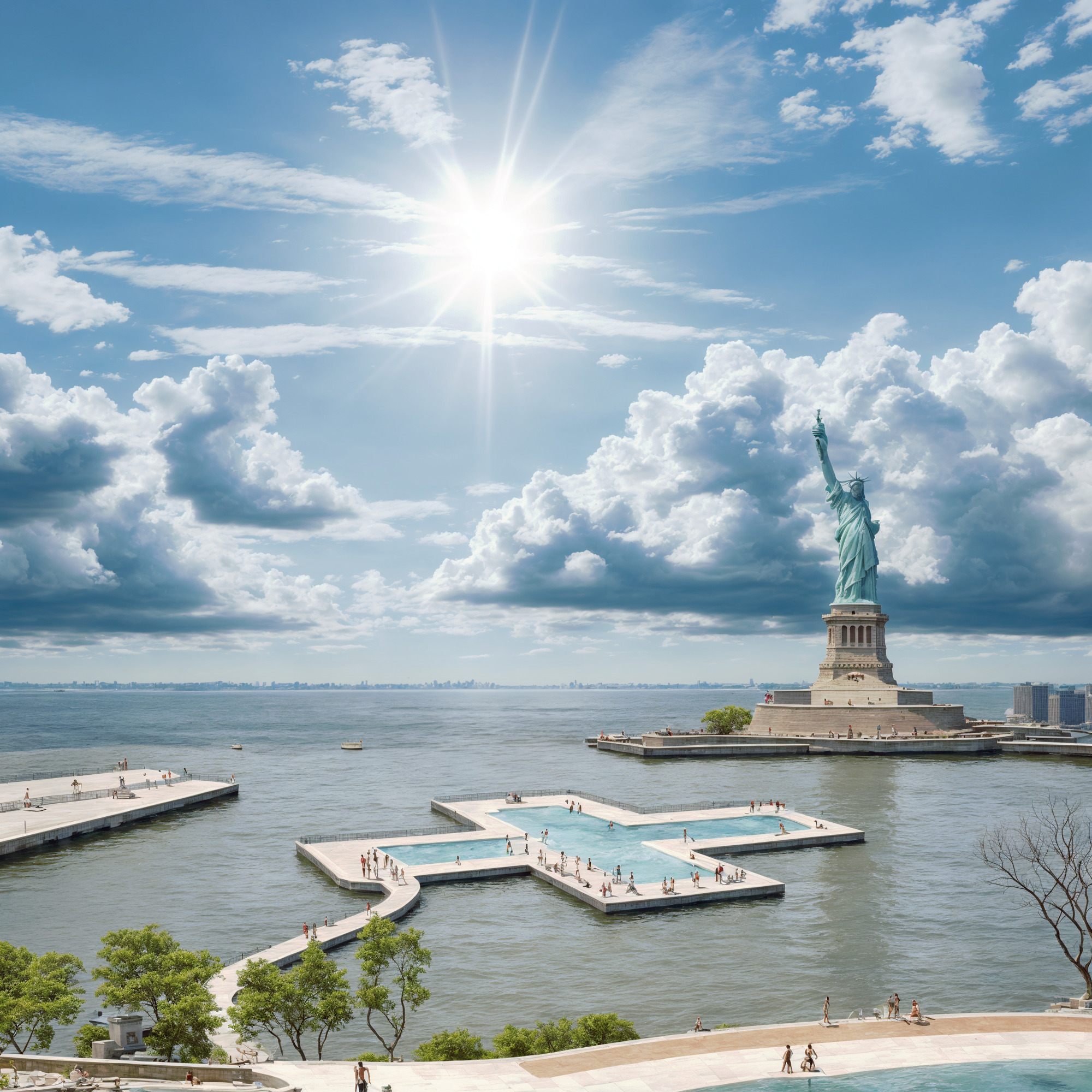 Этим летом в Нью-Йорке откроется первый в истории +POOL, и планируется расширить доступ к плаванию по всему штату.