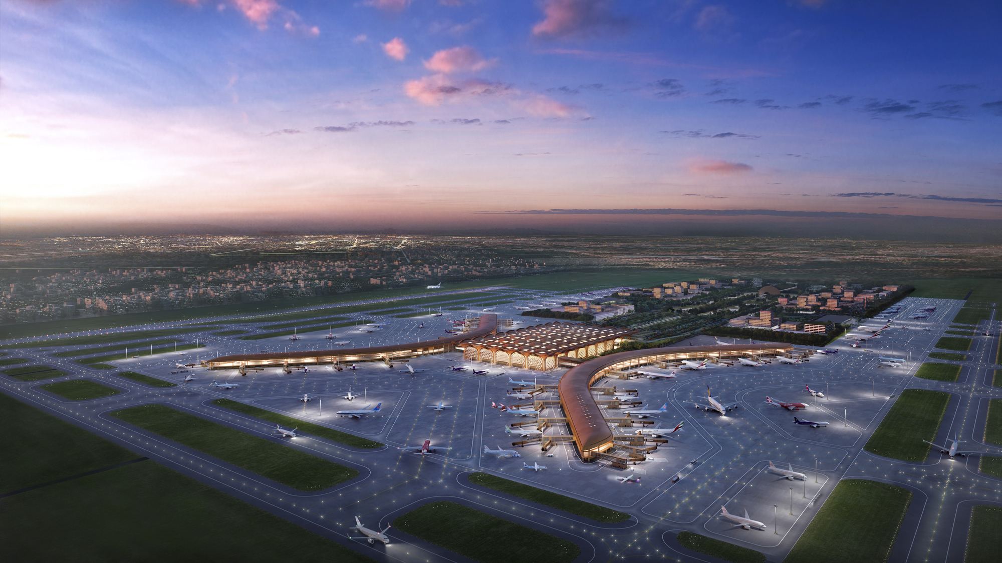 Foster + Partners представляет международный аэропорт Техо в Камбодже, который в настоящее время находится в стадии строительства