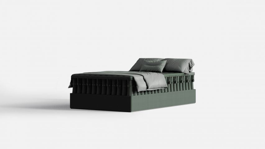 Изображение армейской зеленой кровати