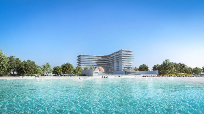 Внешний вид Armani Beach Residences на Пальме Джумейра в Дубае
