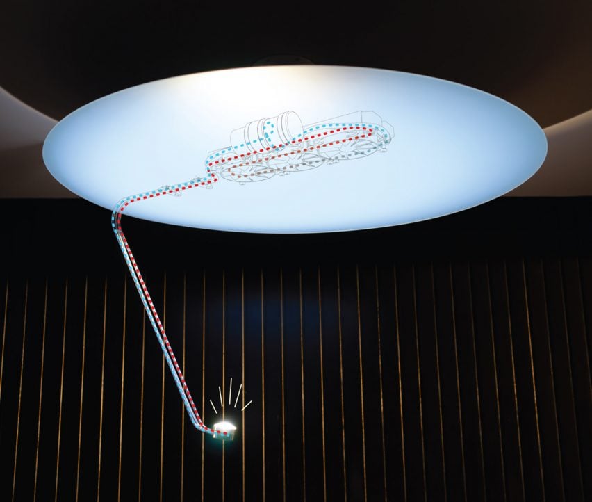 Схема системы охлаждения мощного потолочного светильника