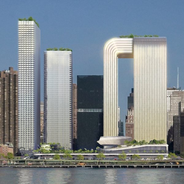 BIG проектирует небоскребы с консольным мостом на Манхэттене