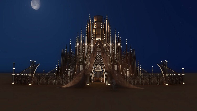 Burning Man представляет храм 2024 года, спроектированный с элементами неоготики и Хайзара — изображение 3 из 6