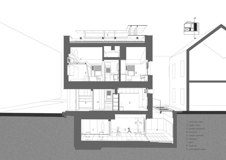Дом с двумя дворами в Пангё / June Architects — изображение 21 из 23