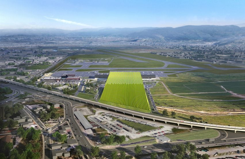 Рендеринг аэропорта Америго Веспуччи от Rafael Viñoly Architects