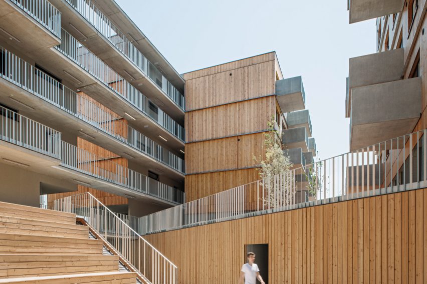 Деревянное и бетонное социальное жилье в Вене