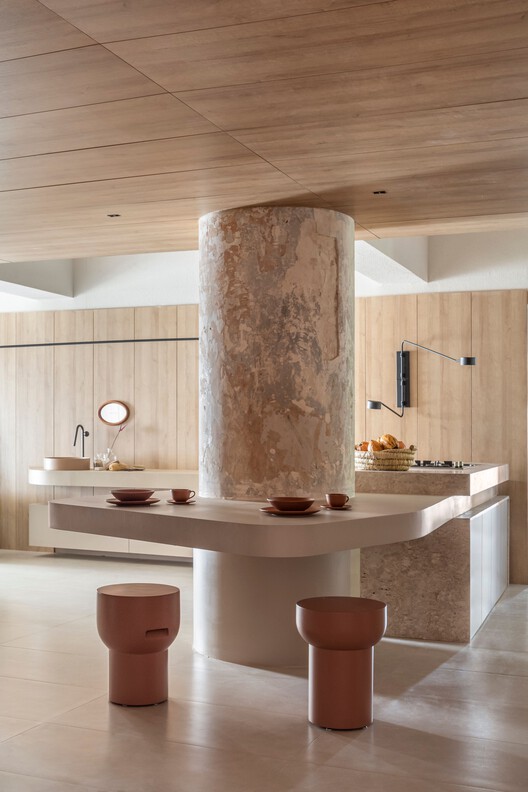 Serena / Modulo 4 Arquitetura - Фотография интерьера, кухня, колонна
