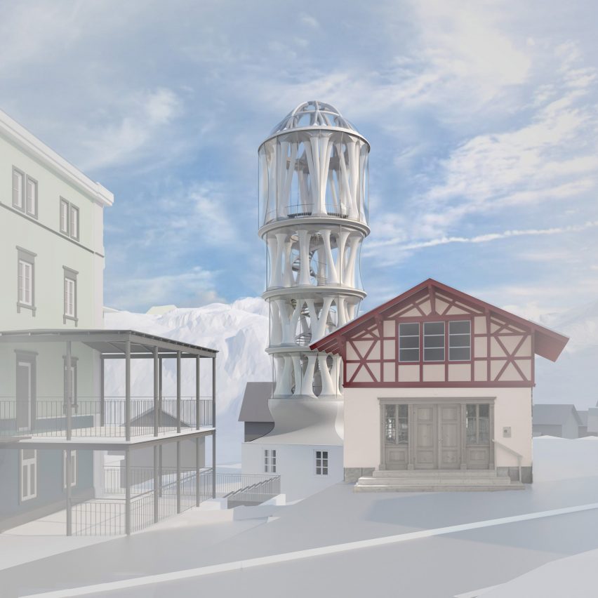 Башня Tor Alva, напечатанная на 3D-принтере Бенджамином Дилленбургером, Михаэлем Хансмейером и ETH Zurich