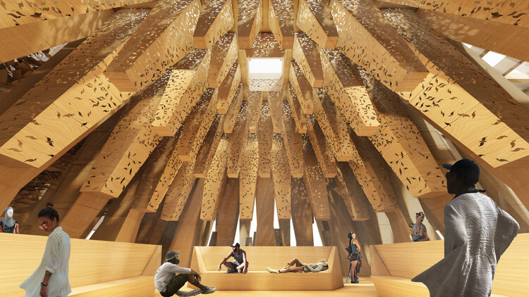 Концепция храма Burning Man и павильон для выставки Expo 2025 в Осаке: 8 конкурсных предложений, представленных сообществом  — изображение 11 из 57