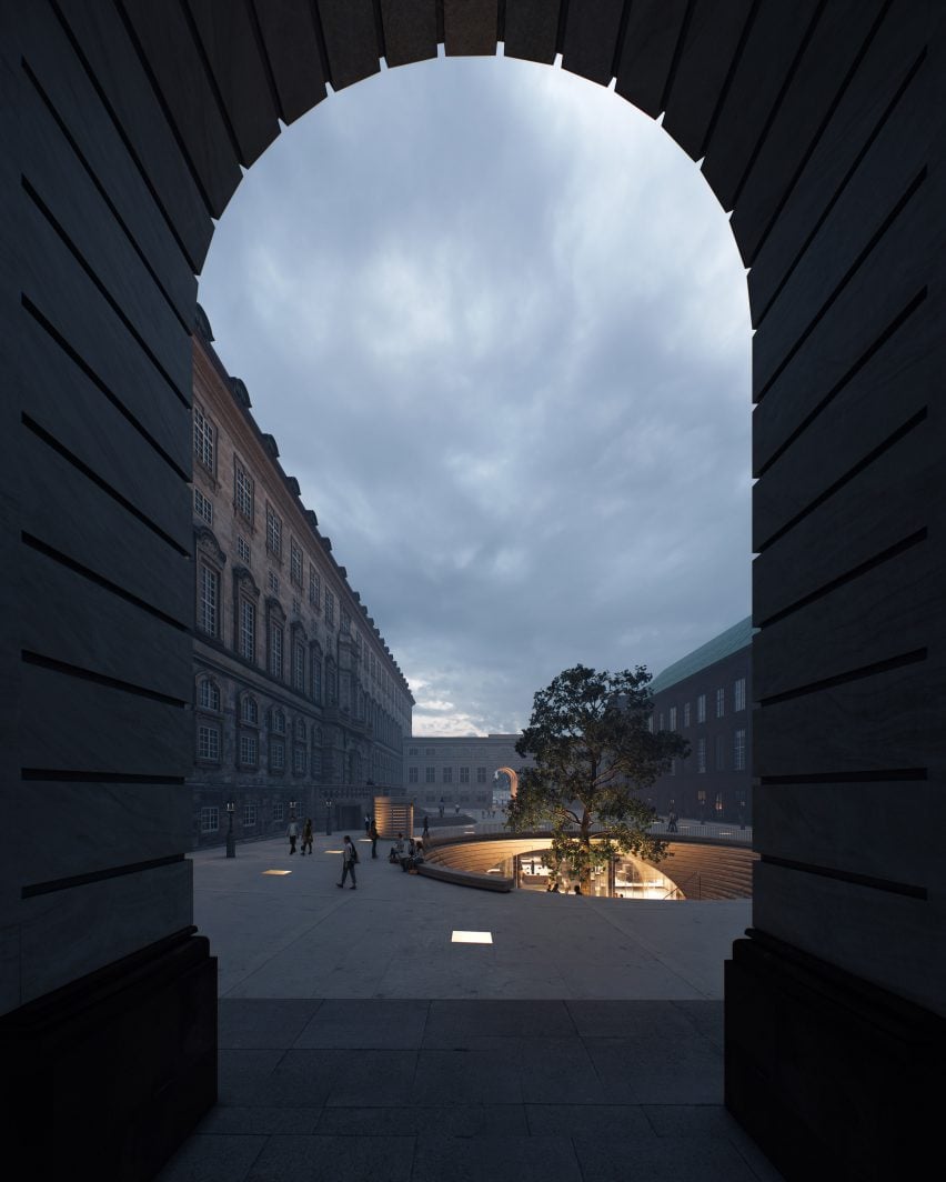 Вход во двор датского парламента.