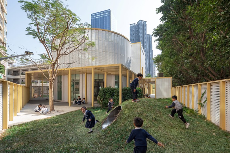 Реконструкция детского сада Синьань Хайбэй / Архитектурный дизайн по диагонали - внешняя фотография, окна
