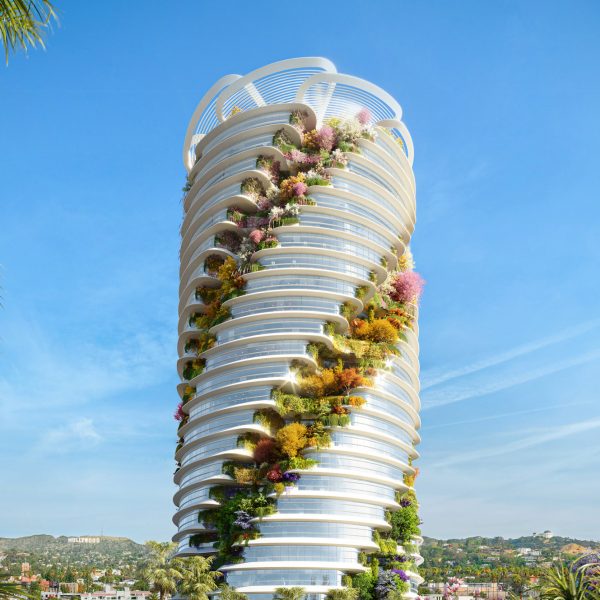 Foster + Partners проектирует голливудскую башню, окруженную зелеными террасами