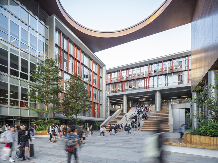 Кампус Американской международной школы научного парка Гуанчжоу / Perkins&Will — фотография экстерьера, лестница, фасад