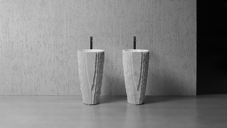Время скульптуры: современное использование мрамора в дизайне ванной комнаты — изображение 2 из 21