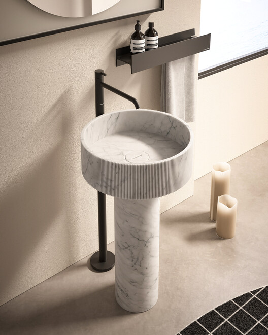 Время скульптуры: современное использование мрамора в дизайне ванной комнаты — изображение 4 из 21