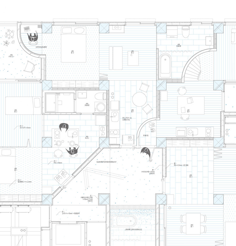 Mikumizaka Flats / Hiroyuki Ito Architects — изображение 19 из 23