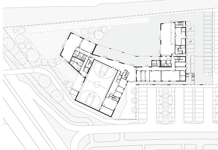 Строительство средней школы Сен-Доминик Савио и гимназии в Сен-Жюльен-ле-Вилла, Франция / Atelier Téqui Architects — изображение 23 из 26