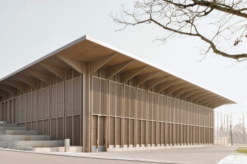 Многоцелевой деревянный зал Markolfhalle Markelfingen от Steimle Architekten